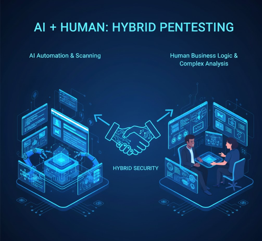 Hybrid pentesting model combining agentic AI automation with human expertise for modern cybersecurity