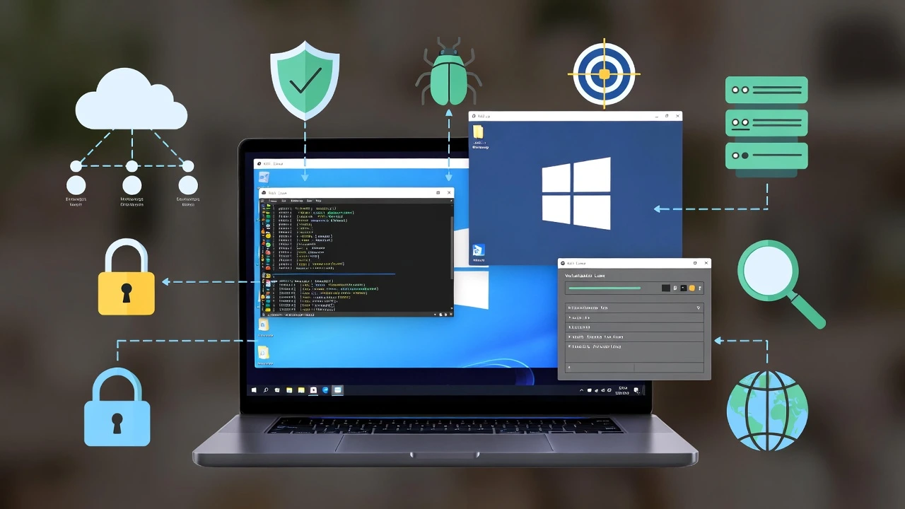 Ethical hacking practice environment with isolated lab network