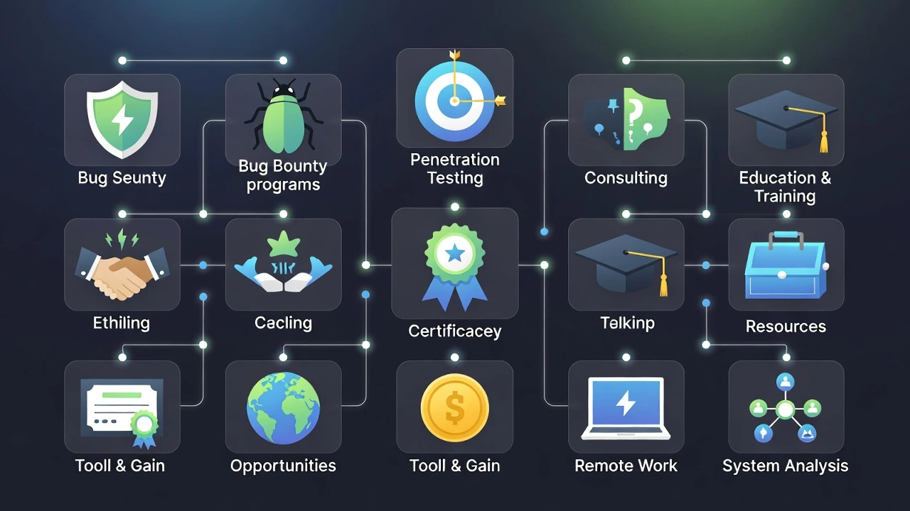 ethical hacker income streams including bug bounty pentesting and consulting