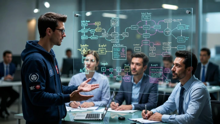 Professional penetration testing workspace with vulnerability scanning monitors