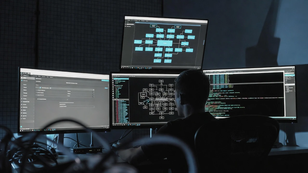 Penetration tester explaining hacking methodology during cybersecurity job interview