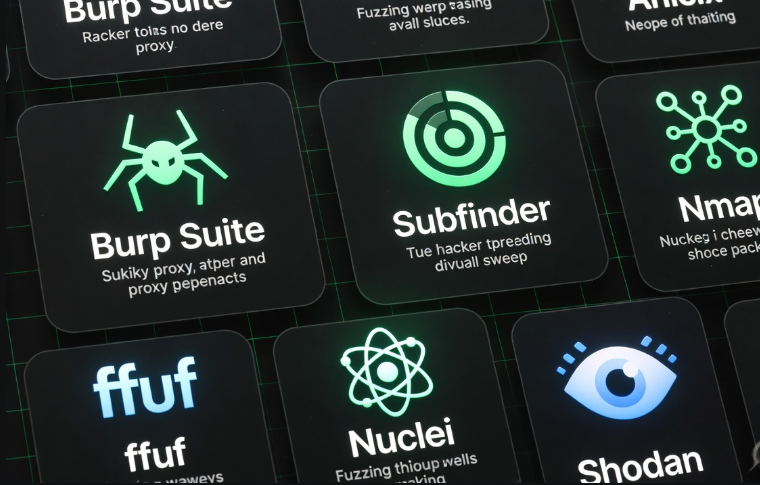 Ethical hacker working late night on bug bounty program using Burp Suite and terminal