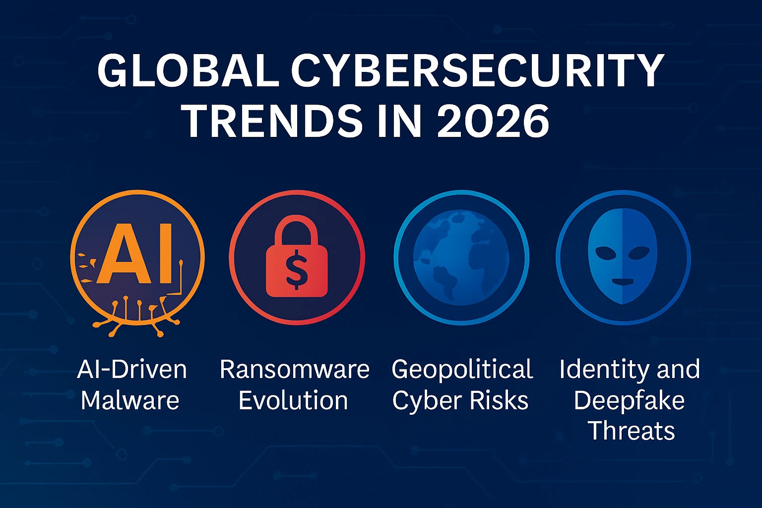 Futuristic illustration of AI‑powered cyber attacks with ethical hacker defending digital systems