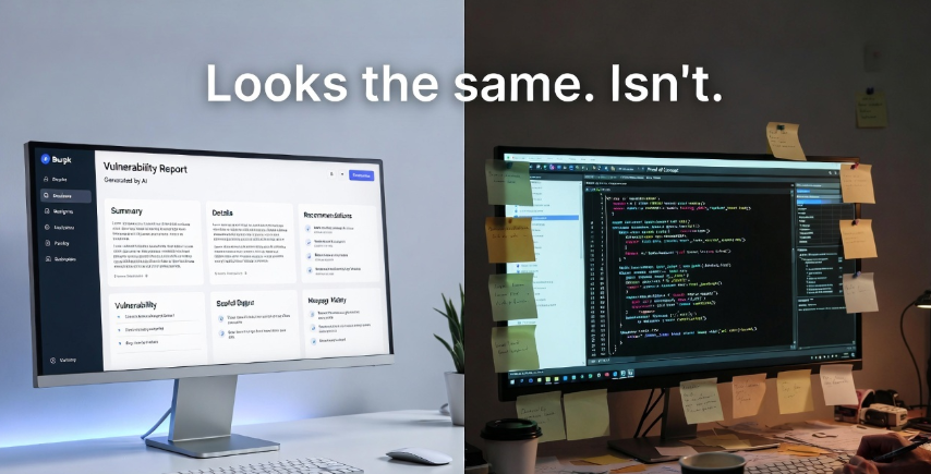 AI hallucinating fake bugs in cybersecurity bug bounty program illustration